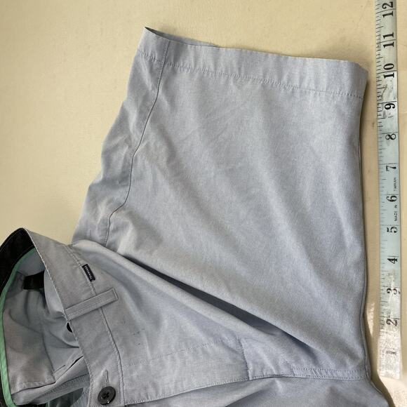 7 Diamonds Performance Shorts Mens 36x10 Blue Stretch Casual Golf Flat Front - Picture 10 of 14